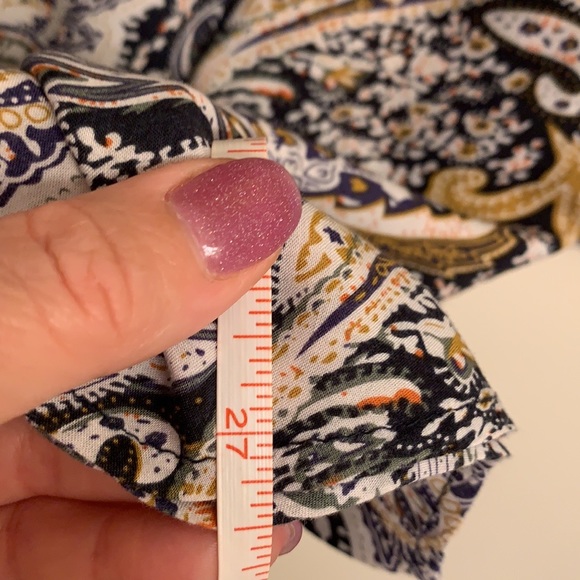 Like New🌼 Blue and Terracotta Blouse - Picture 9 of 16